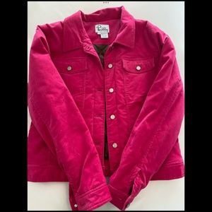 Lilly Pulitzer Hot Pink Corduroy Jacket NWOT